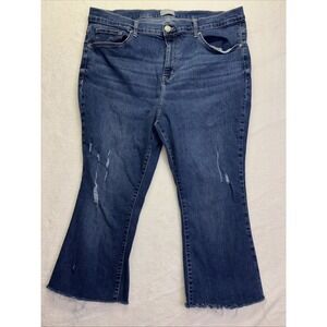 K Jodan Women's Plus size Jeans Size 20W blue Distressed Cotton Spand Rough Hem